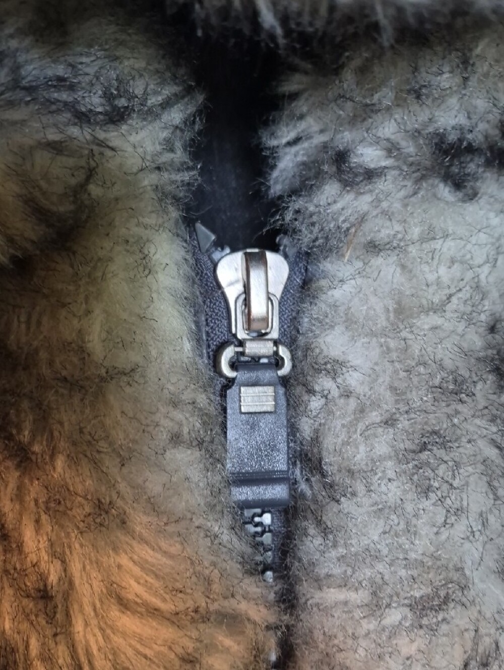 Blanćhe Faux Fur Hooded Jacket in Gray - Picture 6 of 9
